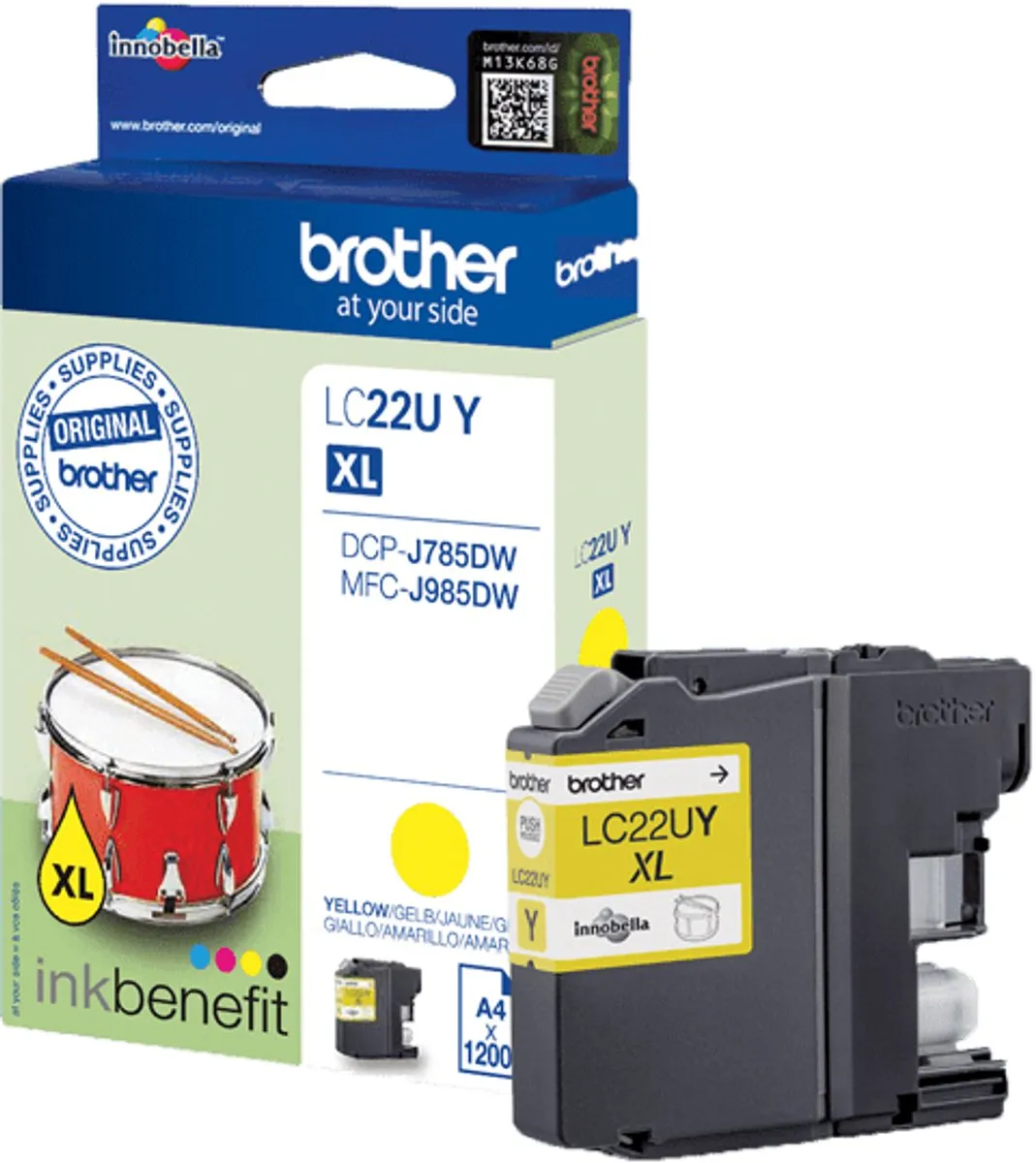 Brother LC-22UYBP XL Cartridge - Geel - afbeelding 2 van 6