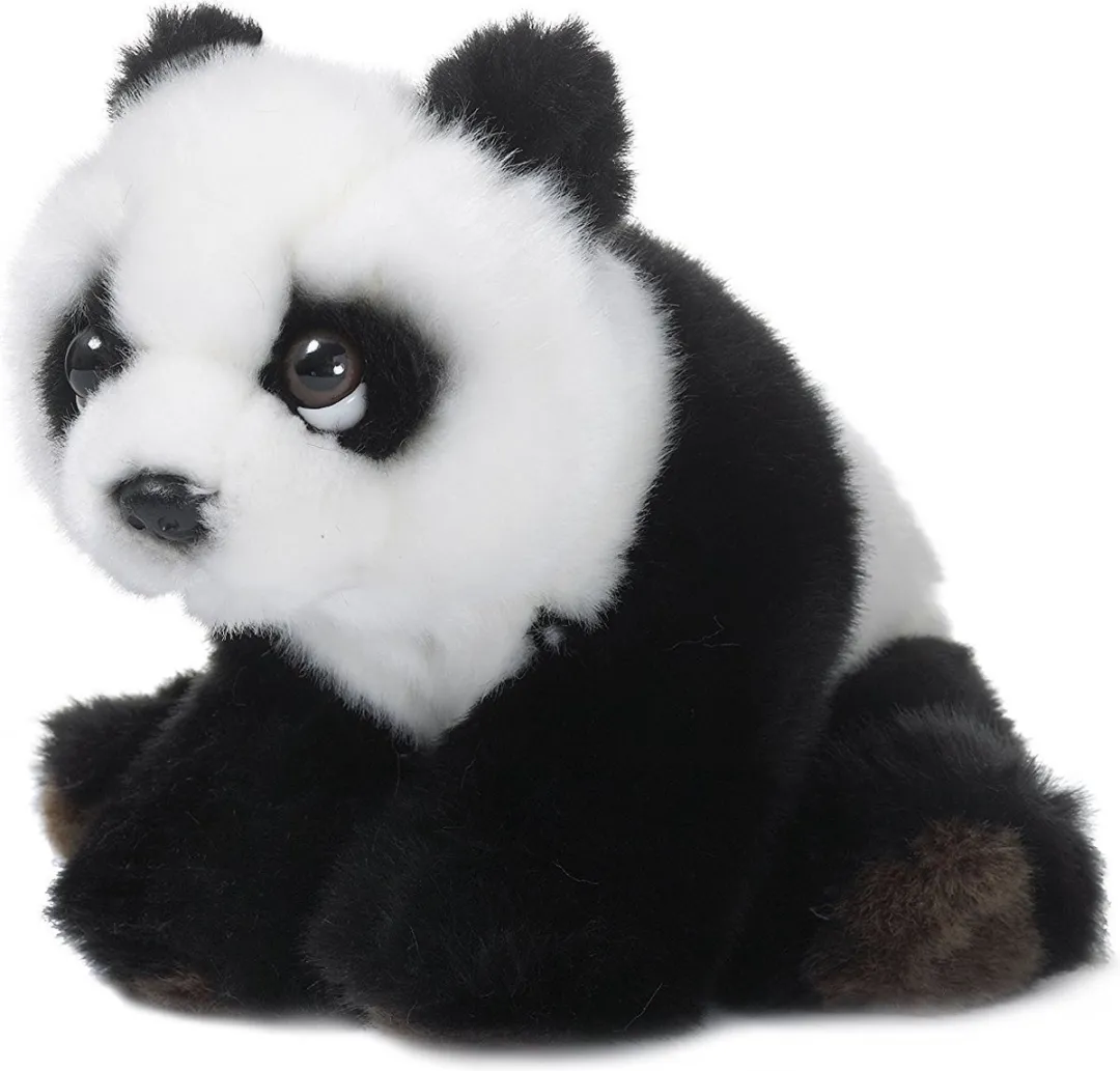 WNF Pluche Panda Floppy - 15 cm - Zwart/Wit