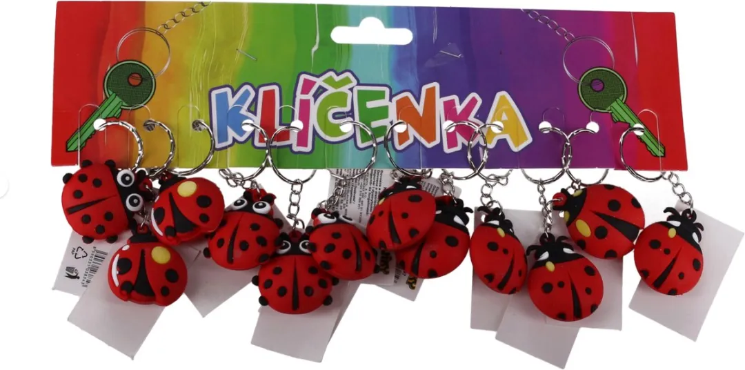 Jonotoys Lieveheersbeestje Sleutelhanger - Zwart
