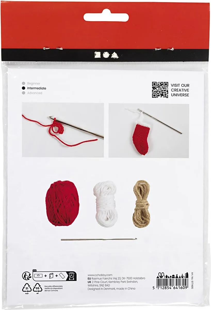 Creativ Company Mini Hobbyset Kerstsokjes - Meerkleurig