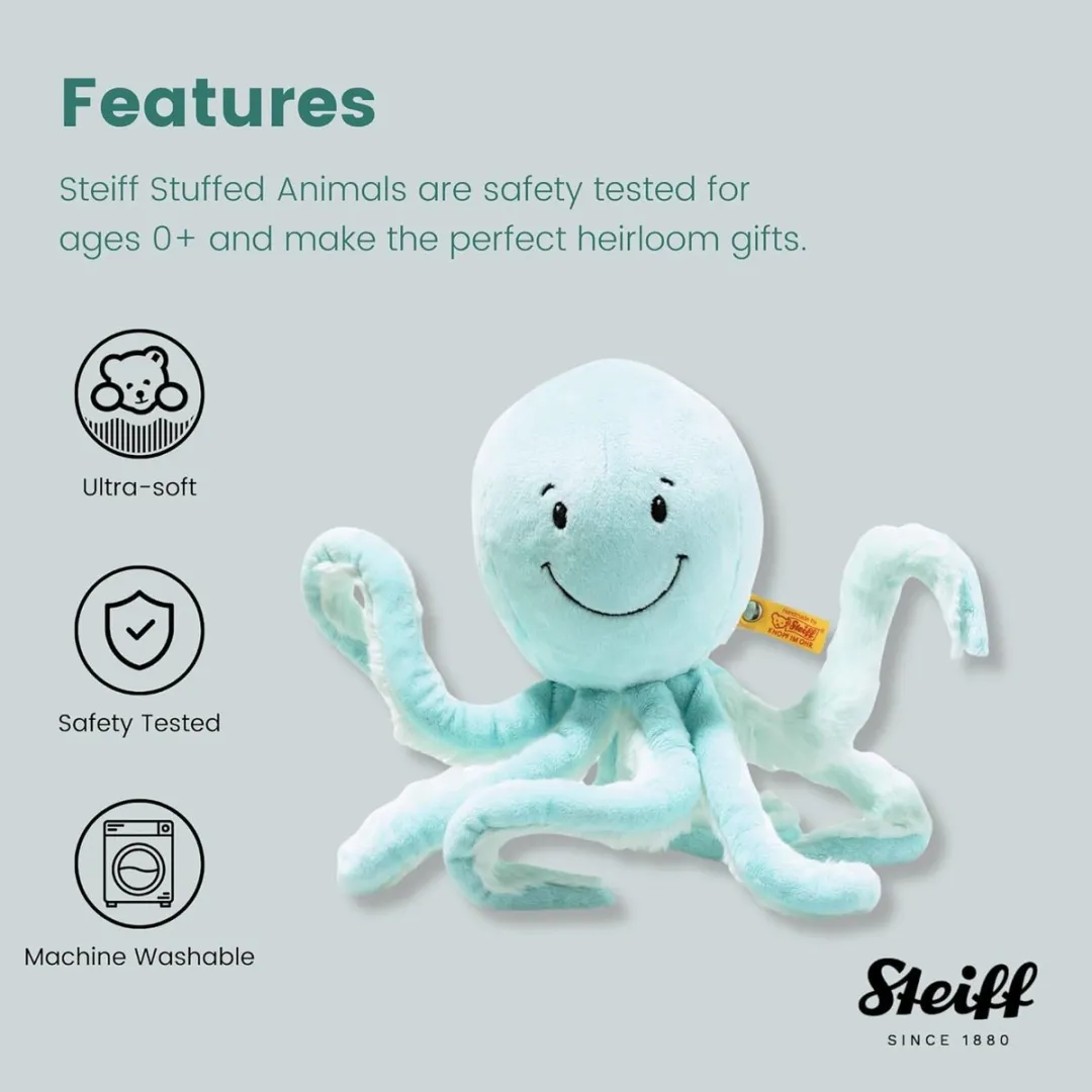 Steiff Soft Cuddly Friends Octopus - Turquoise