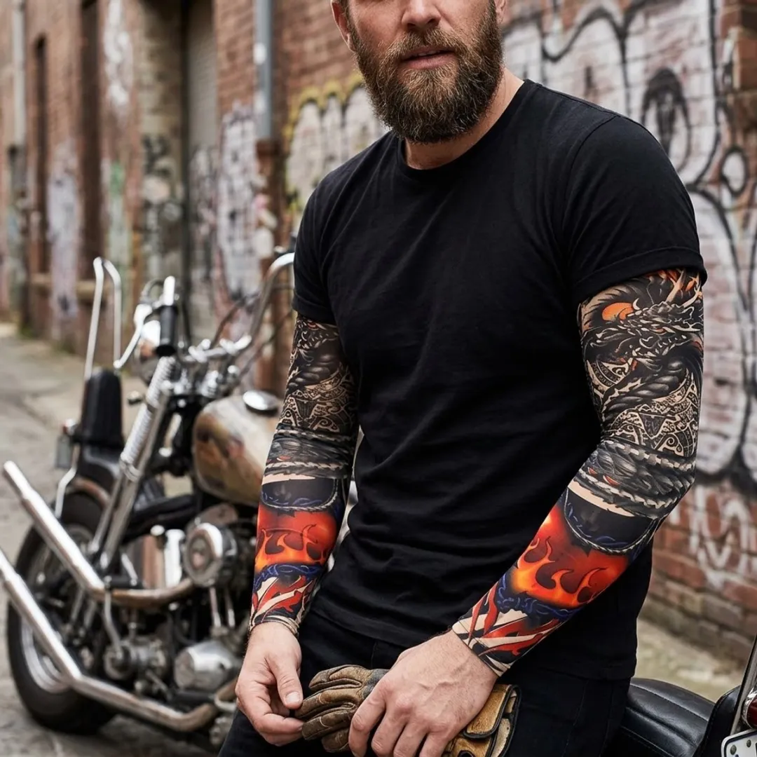 NuveX Tattoo Mouwen Set - 8 Stuks Multicolor