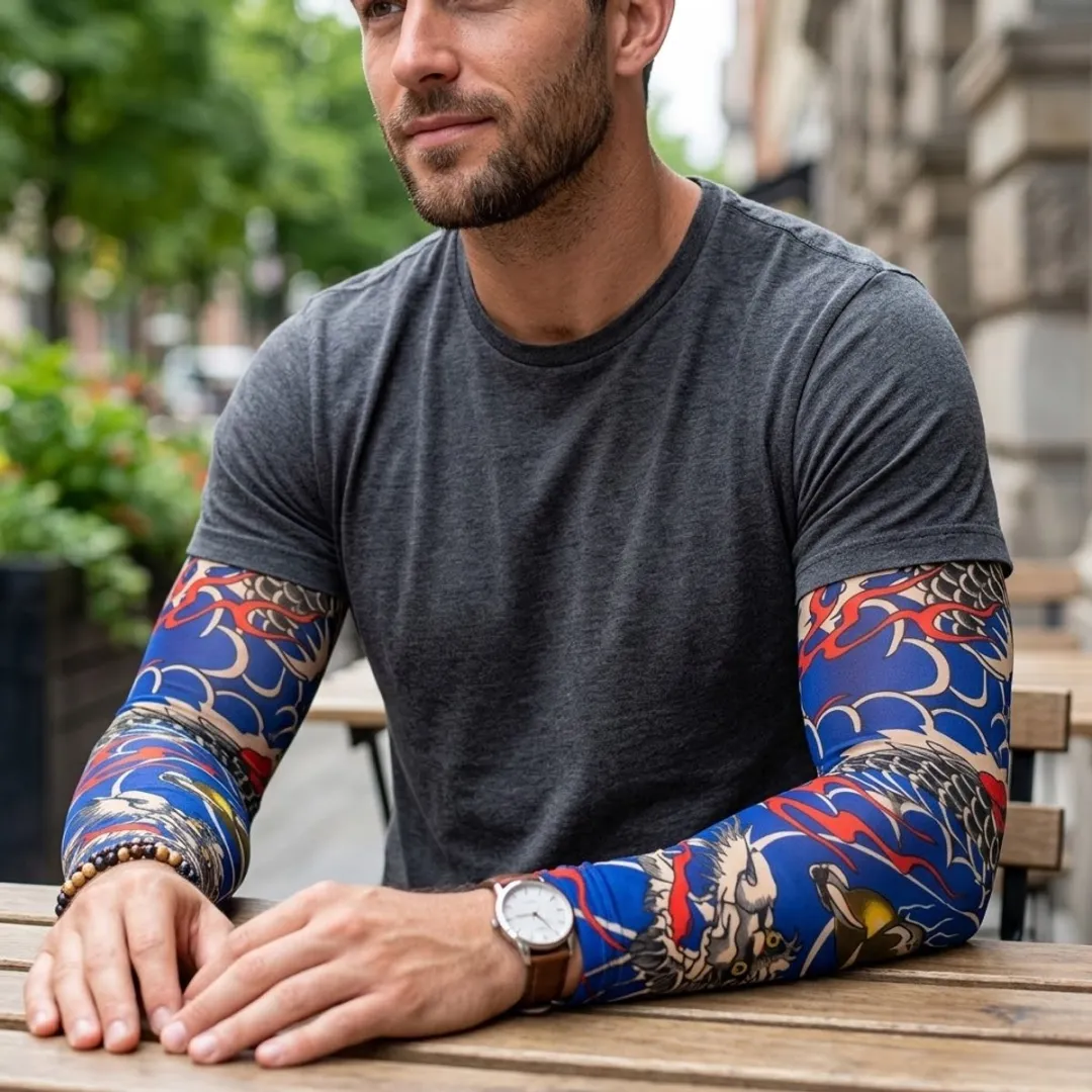 NuveX Tattoo Mouwen Set - 8 Stuks Multicolor