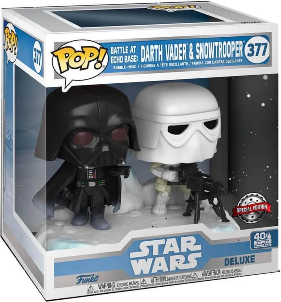 Funko Pop! Star Wars Battle At Echo Base Darth Vader & Snowtrooper #377