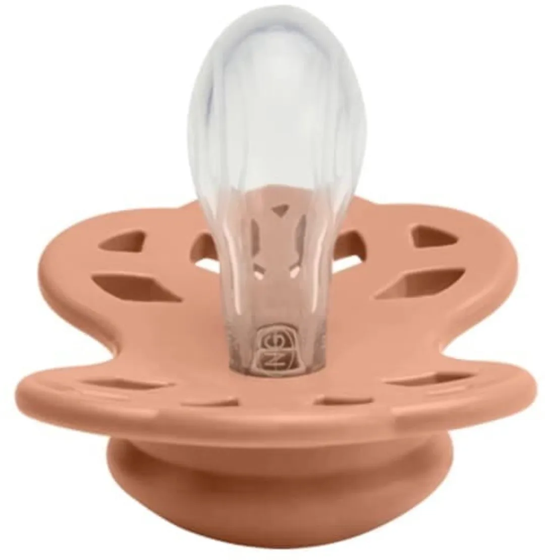 BIBS Infinity Serie Siliconen Fopspeen - Peach Maat S