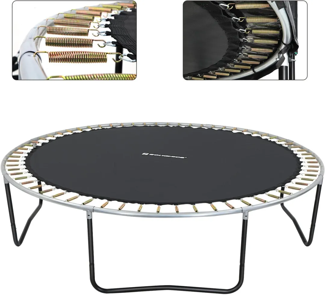 Songmics STB12BK Vervangende Springmat - 324cm - 72 Veren - Zwart