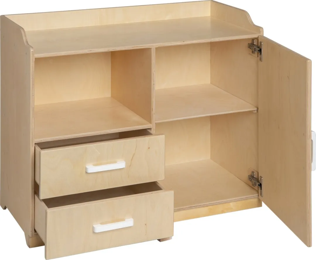 Van Dijk Toys Poppencommode Naturel/Wit 692NW