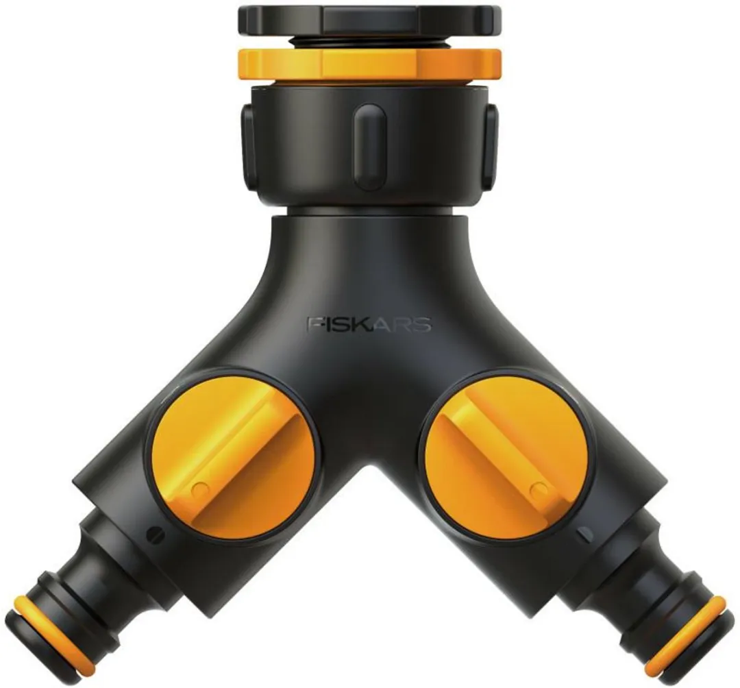 Fiskars Multi Serie 2-weg Kraanverdeler - Zwart/Orange