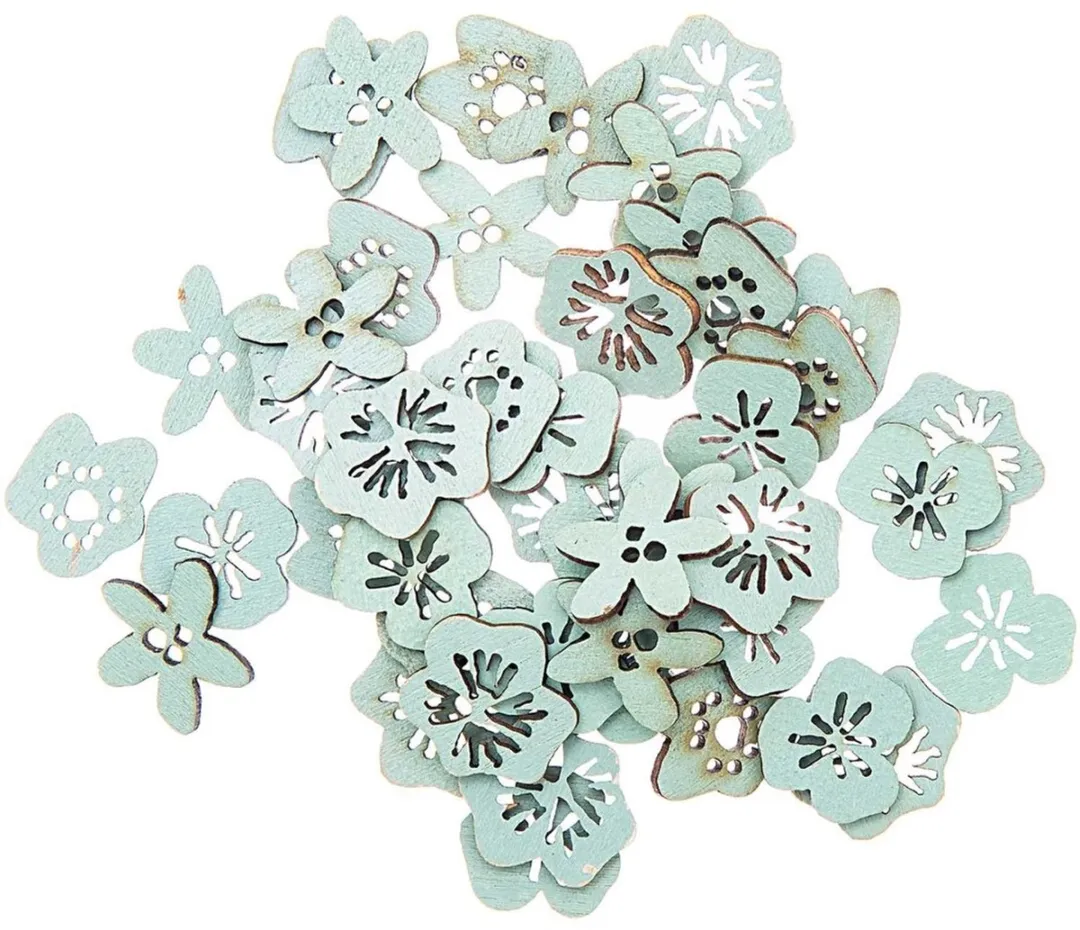 Rico Design Houten Strooigoed Bloem Mint