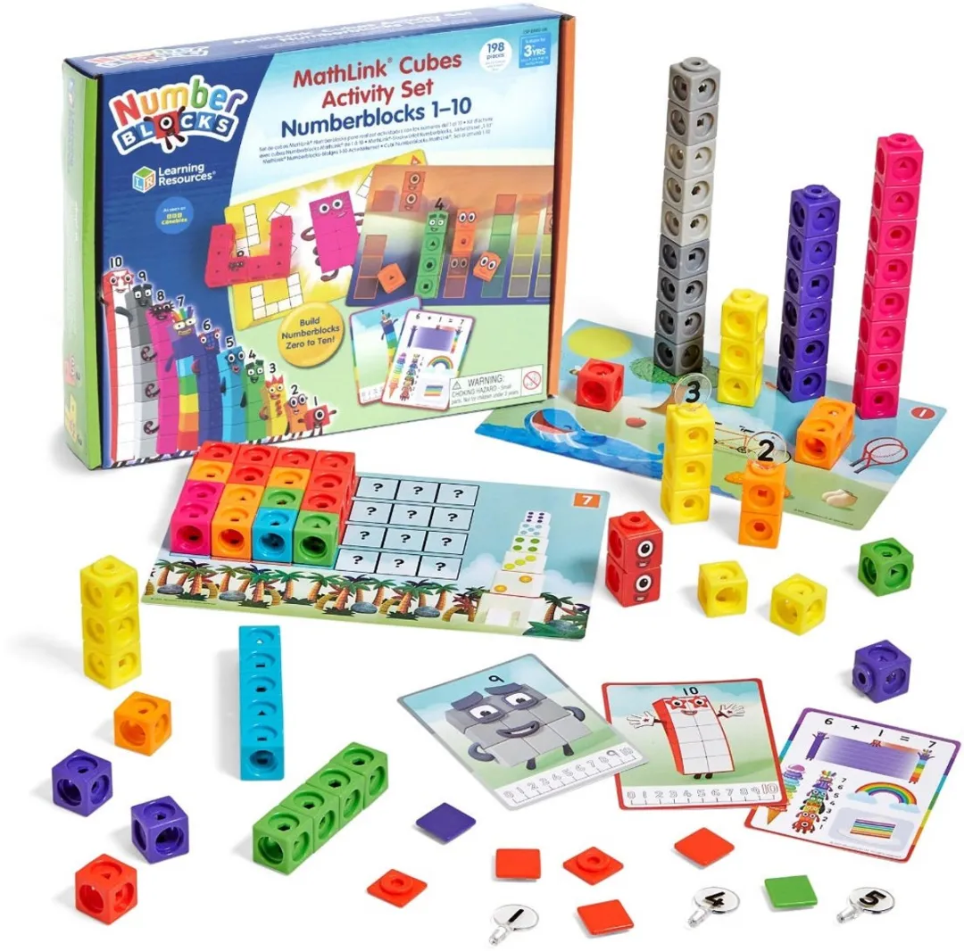 Learning Resources MathLink Cubes Number Blocks 1-10 Activiteiten Set LSP0949-UK