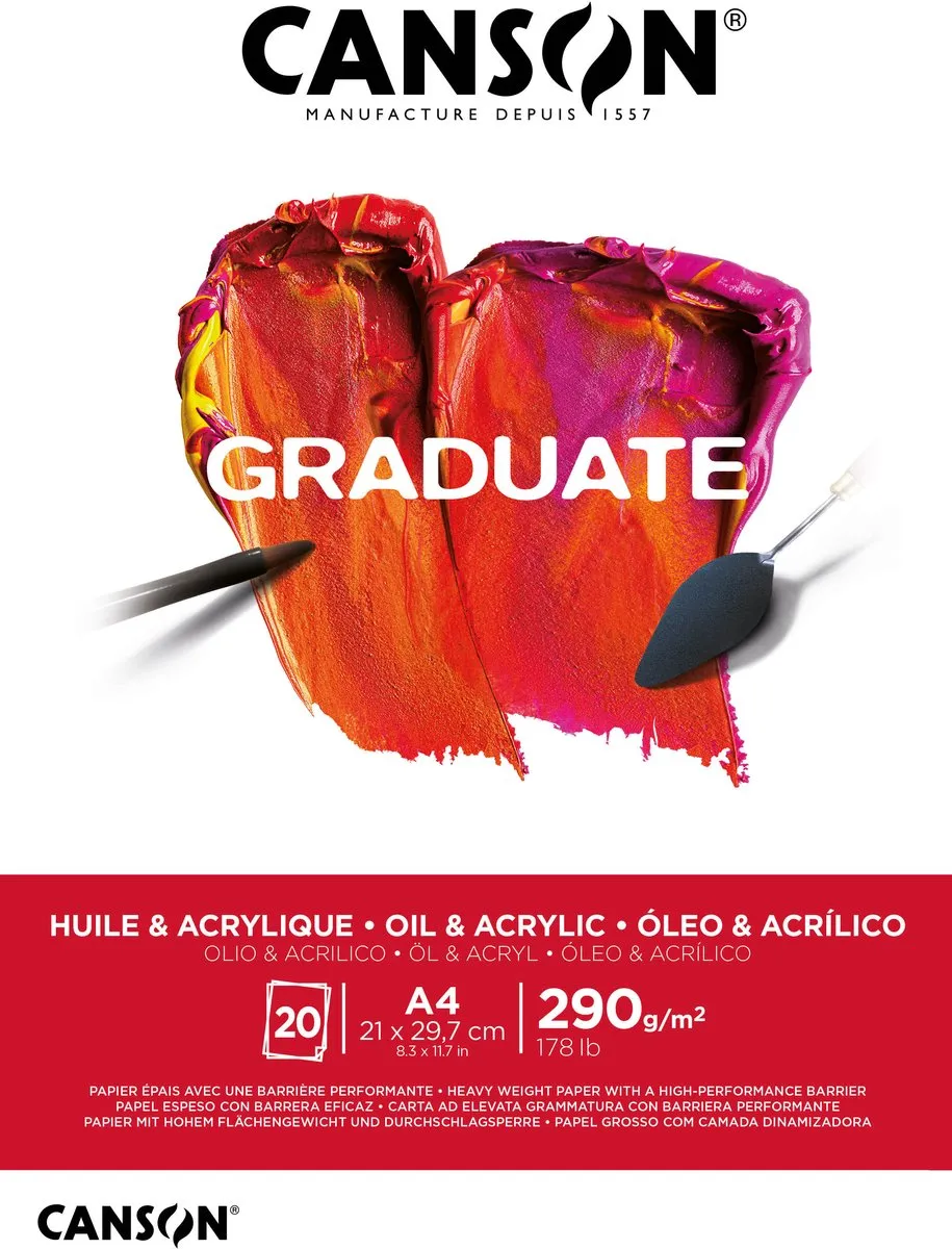 OLIE AQUARELBLOK CANSON A4 290GR 10VEL