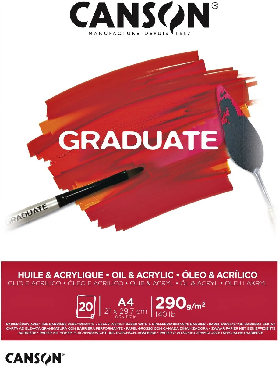 OLIE AQUARELBLOK CANSON A4 290GR 10VEL