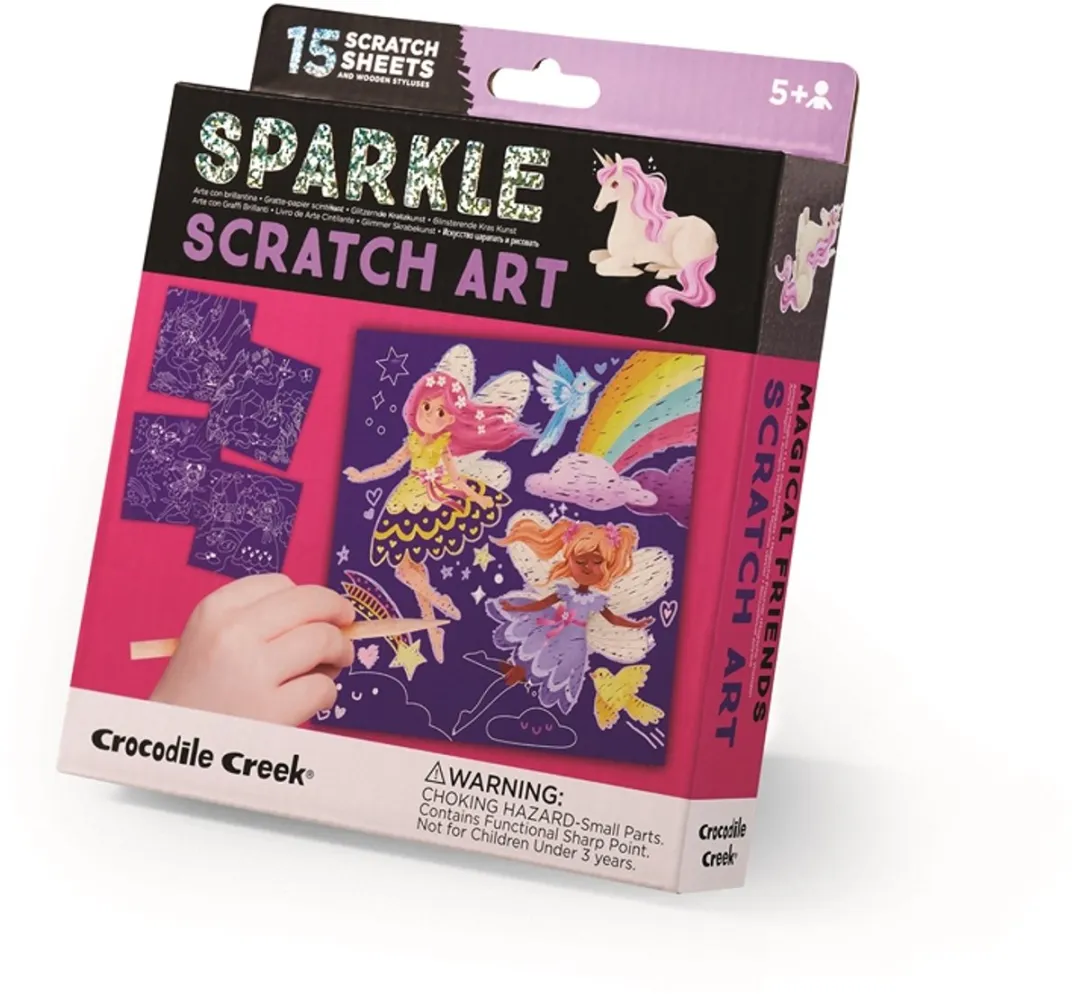 Crocodile Creek Sparkle Scratch Art Magical Friends