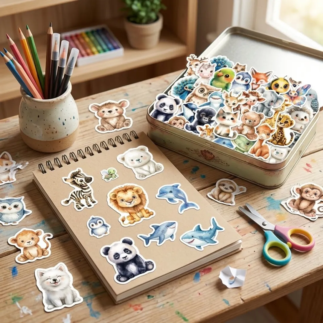 NUVEX Dieren Stickers Multikleur - 50 Stuks