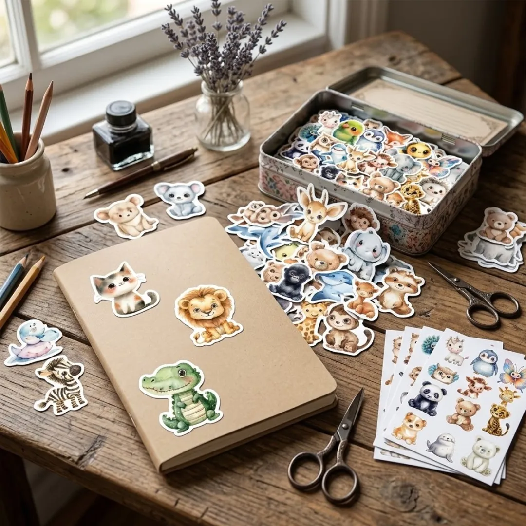 NUVEX Dieren Stickers Multikleur - 50 Stuks