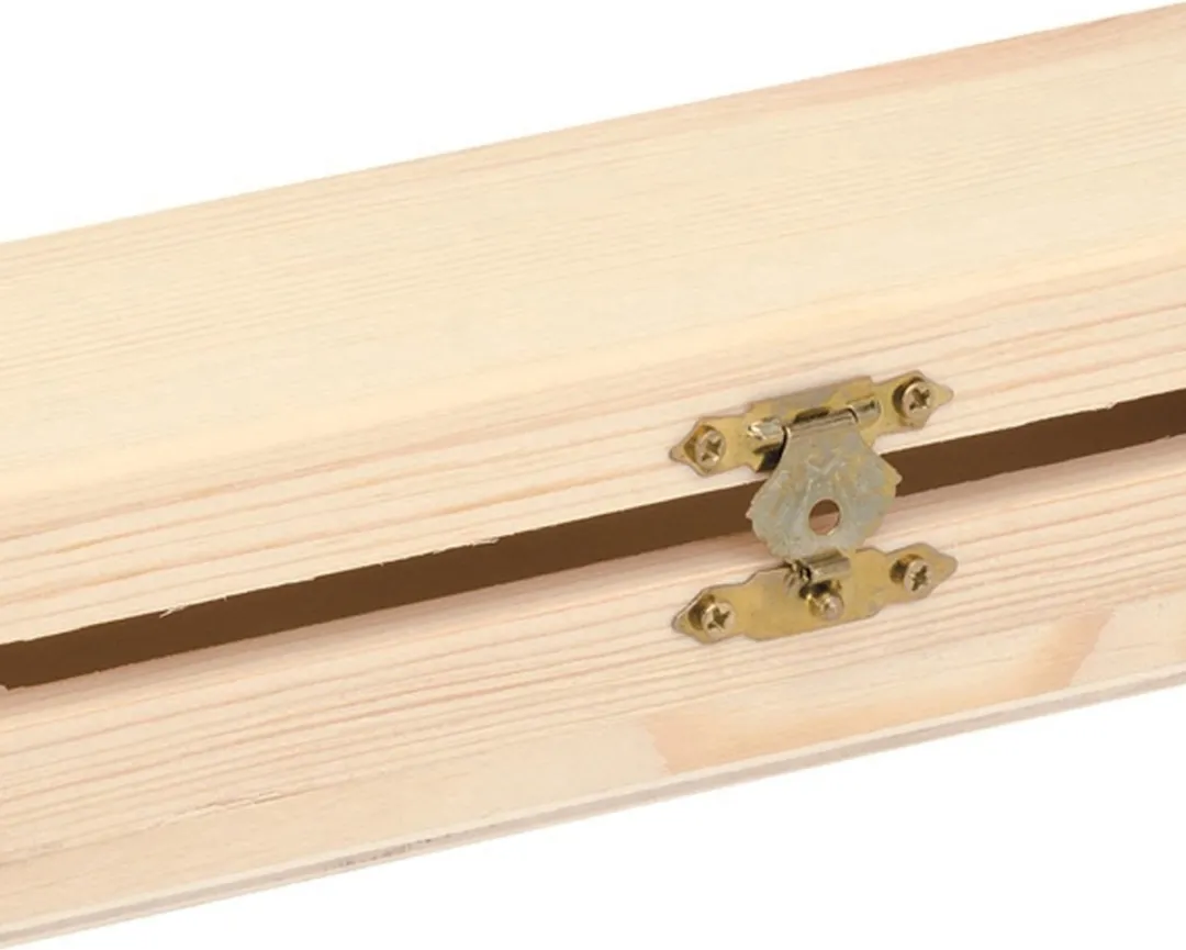 Glorex Hobby Houten Opbergkistje 17x7x3cm - 2 Stuks - Lichtbruin