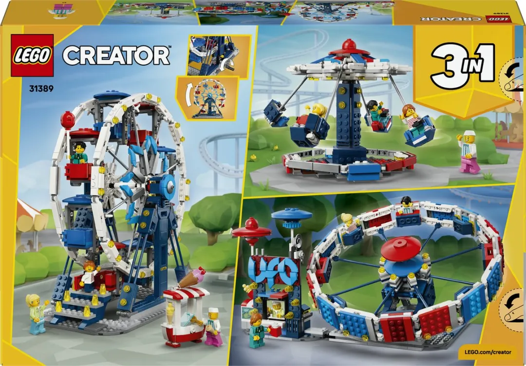 LEGO Creator 3in1 31389 Reuzenrad/UFO/Zweefmolen - 916 Stukken - Meerkleurig