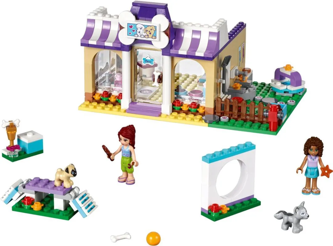 LEGO Heartlake Puppy Dagverblijf - 286 Stukken - Paars