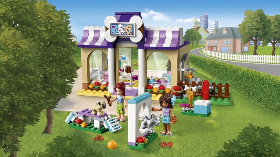 LEGO Heartlake Puppy Dagverblijf - 286 Stukken - Paars