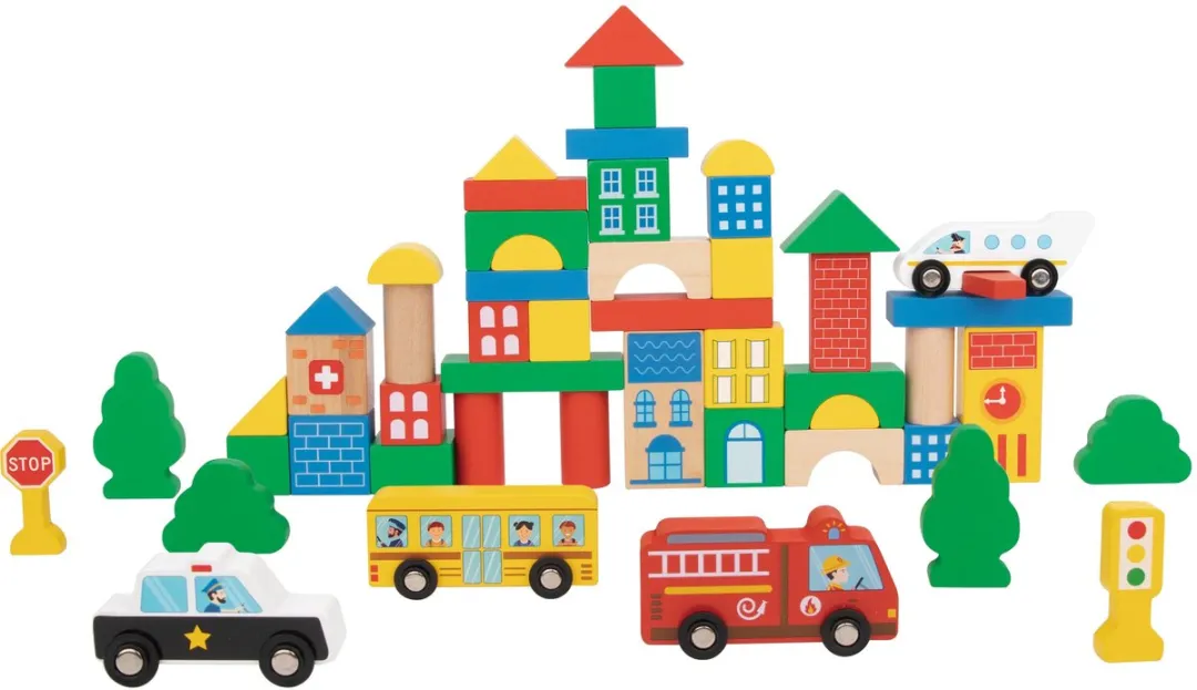 Tooky Toy Stad Bouwblokken 50-delig