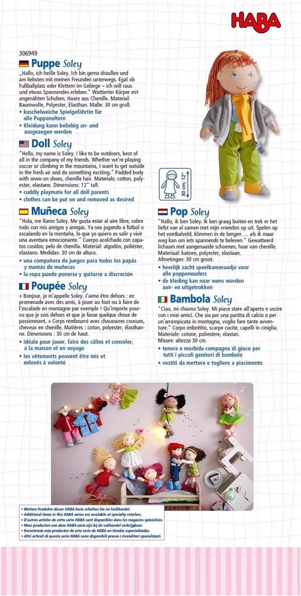 Haba Pop Soley 30cm - 401016