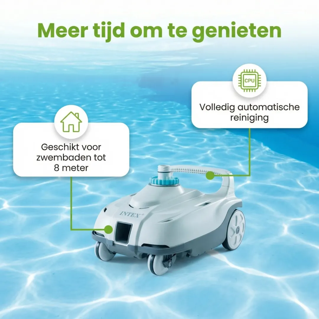Intex ZX100 Automatische Zwembadstofzuiger 28006 - Grijs
