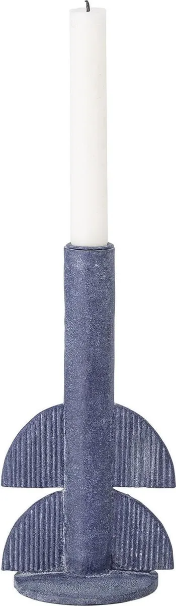 Bloomingville Kandelaar Bess Polyresin - 22cm - Blauw