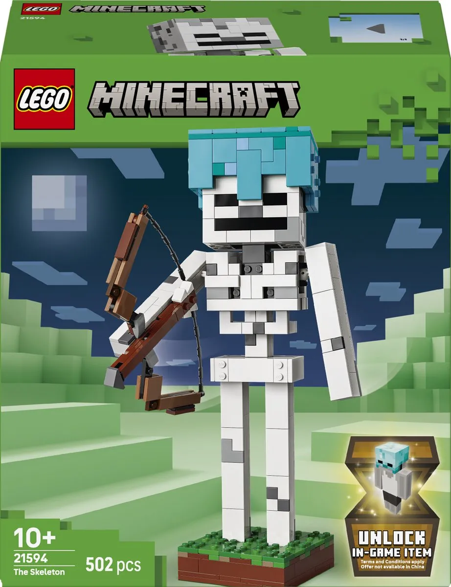 LEGO Minecraft Het Skelet 21594 Modelbouwset - 502 Stukken - Meerkleurig