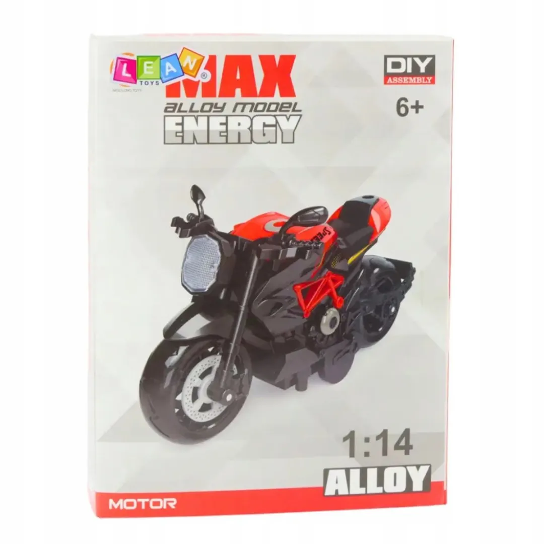 Lean Toys Metalen Motor Bouwpakket 1:14 - Rood/Zwart - afbeelding 3 van 4