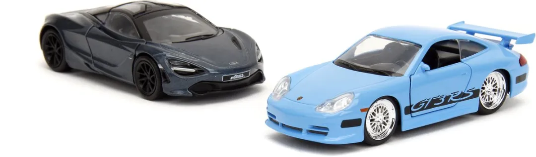 Jada Toys Fast & Furious Porsche 911 GT3 RS + McLaren 720S 1:32 - Blauw