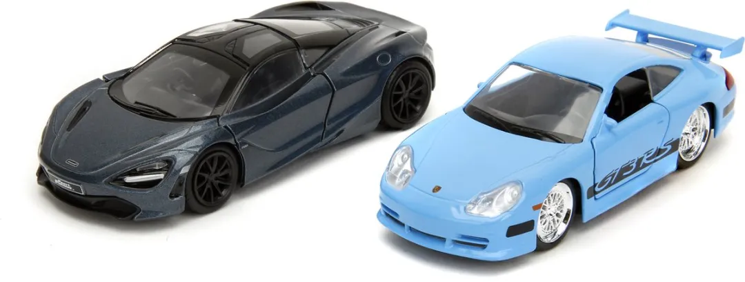 Jada Toys Fast & Furious Porsche 911 GT3 RS + McLaren 720S 1:32 - Blauw