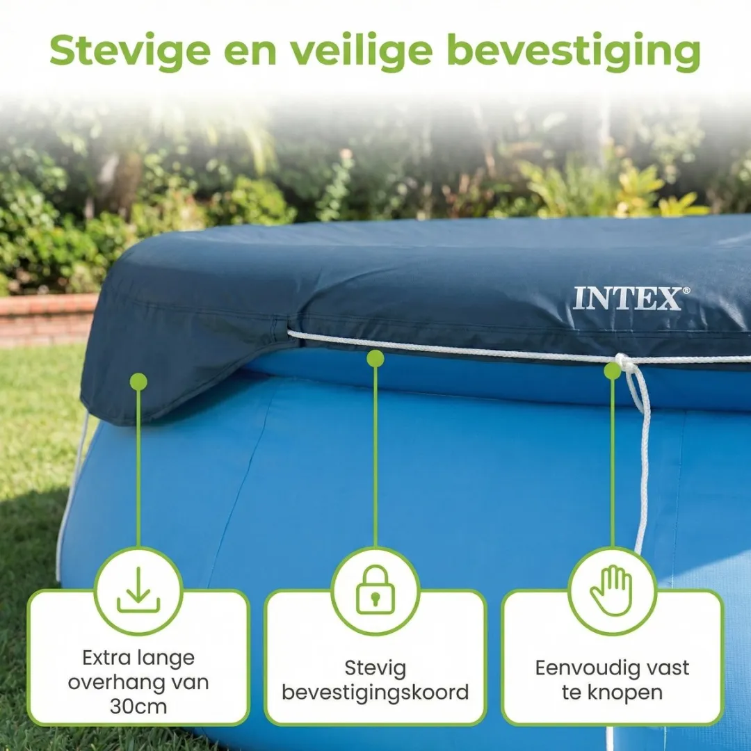 Intex Easy Set Afdekzeil 28023 - Ø457cm - Rond - Blauw