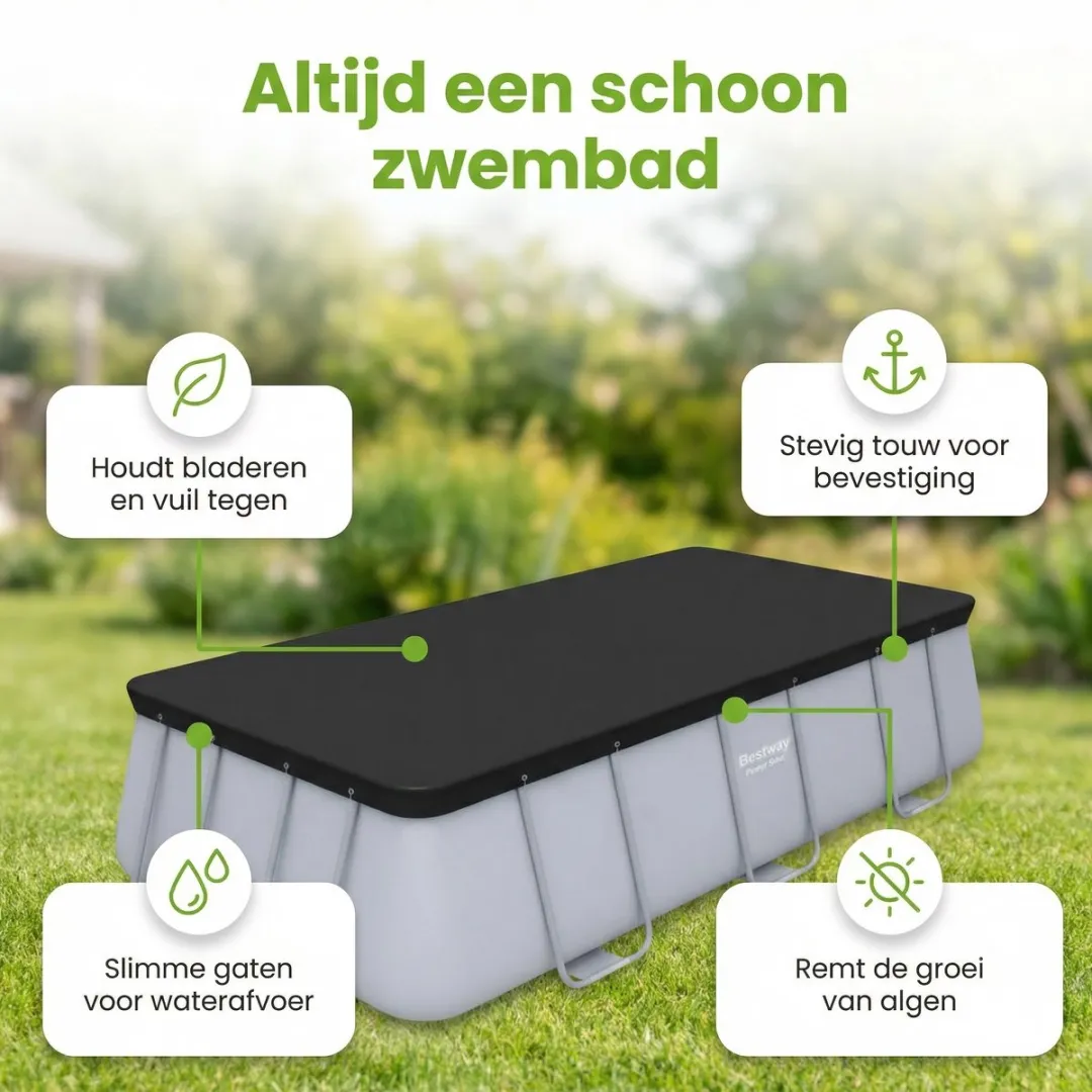 Bestway Afdekzeil 404x201cm Blauw - 58232