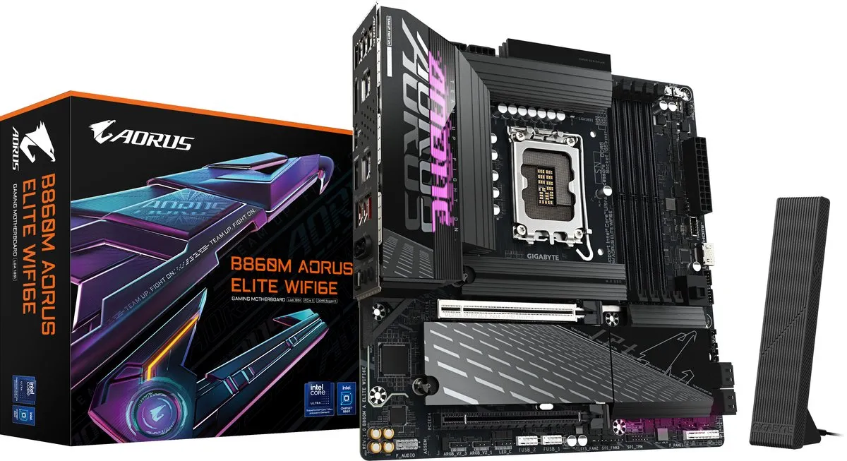 Gigabyte B860M A ELITE WIFI6E Moederbord - Micro-ATX