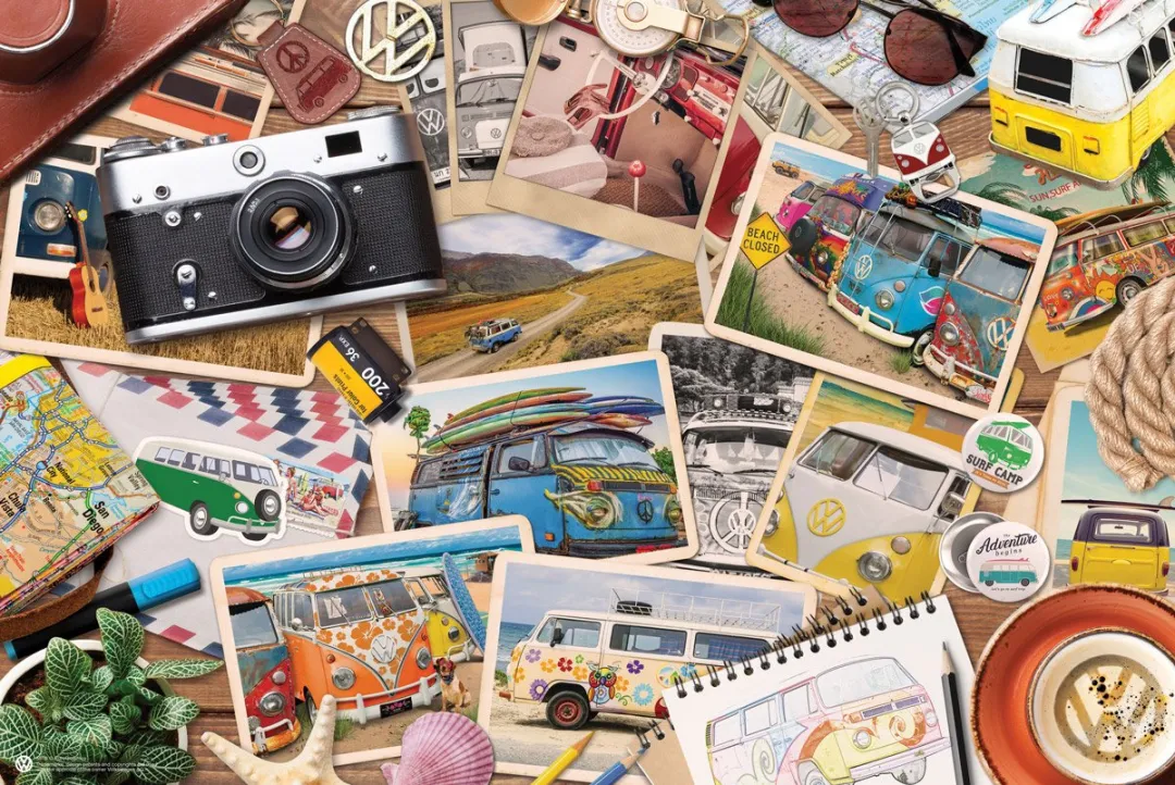 Eurographics VW Road Trips Puzzel 550 Stuks - Meerkleurig