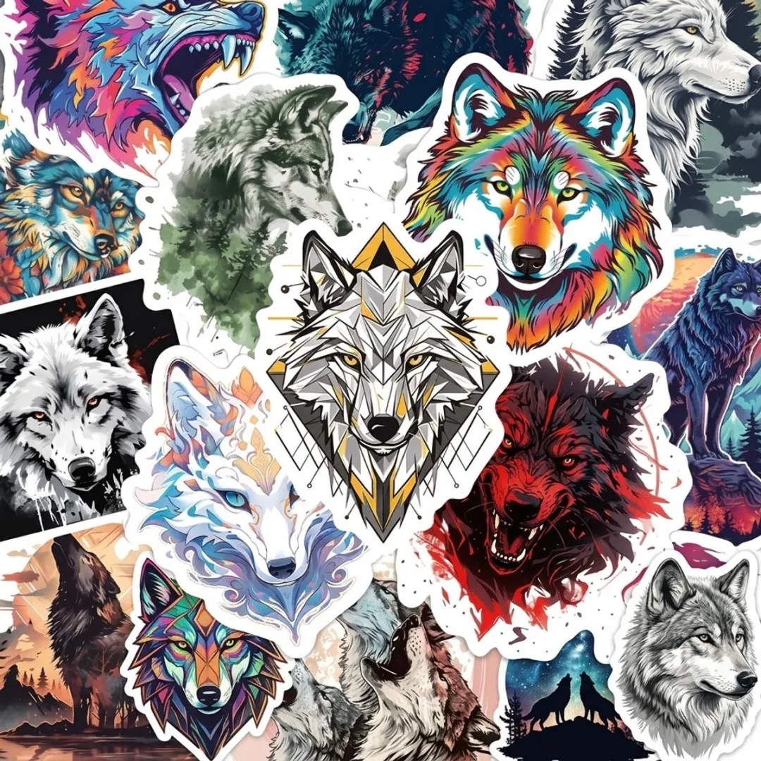 NUVEX Wolf Stickers Multicolor
