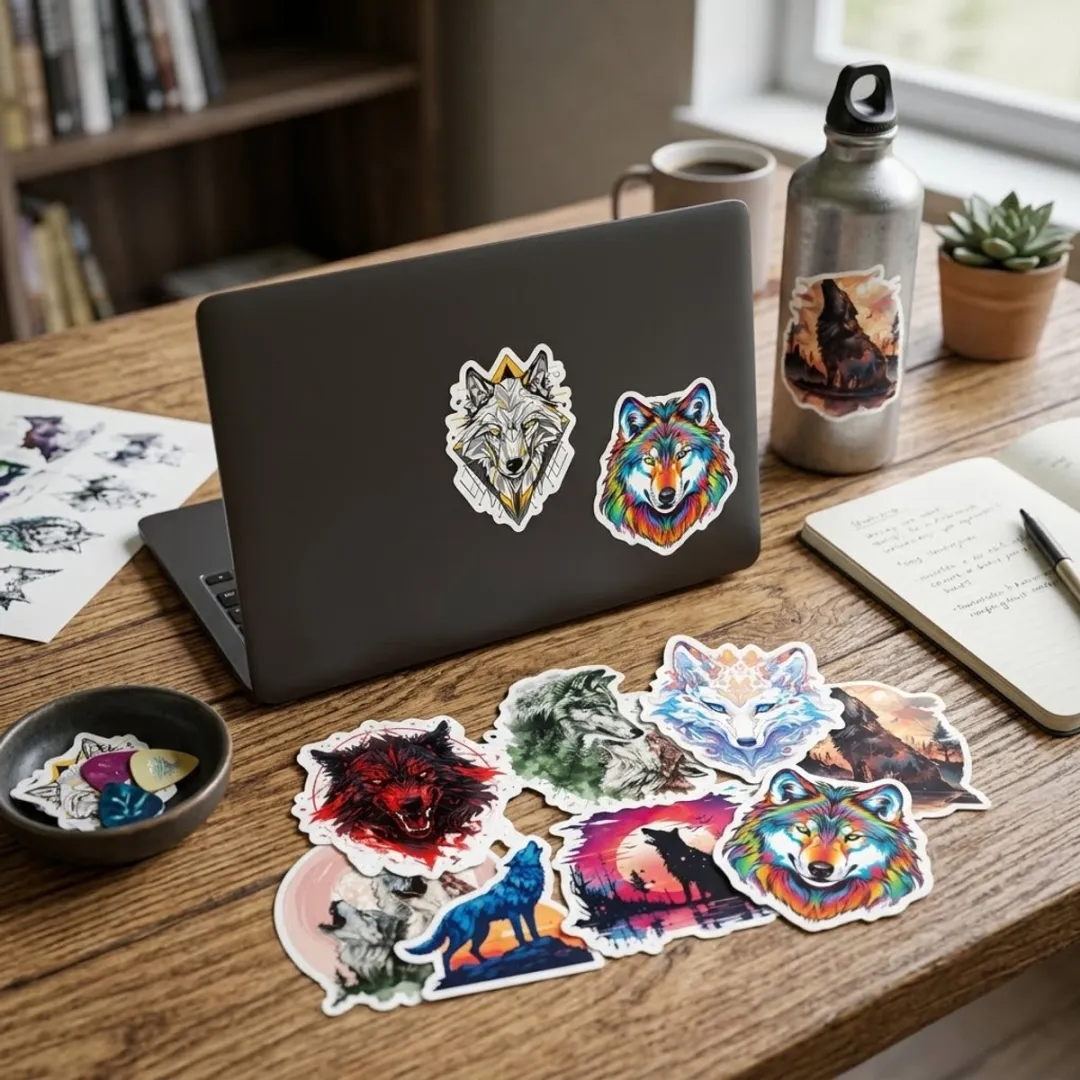 NUVEX Wolf Stickers Multicolor - 50 Stuks
