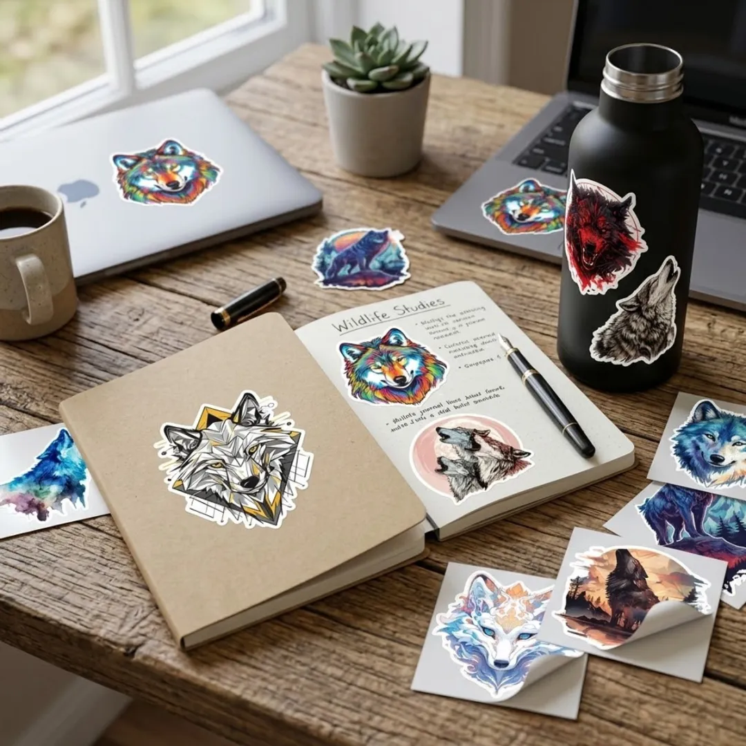 NUVEX Wolf Stickers Multicolor - 50 Stuks
