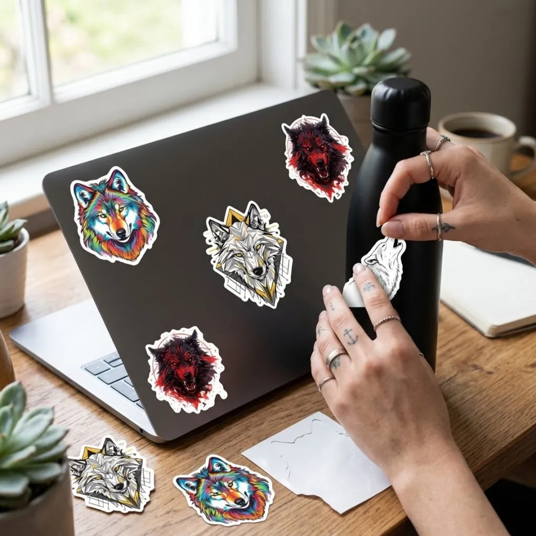 NUVEX Wolf Stickers Multicolor - 50 Stuks