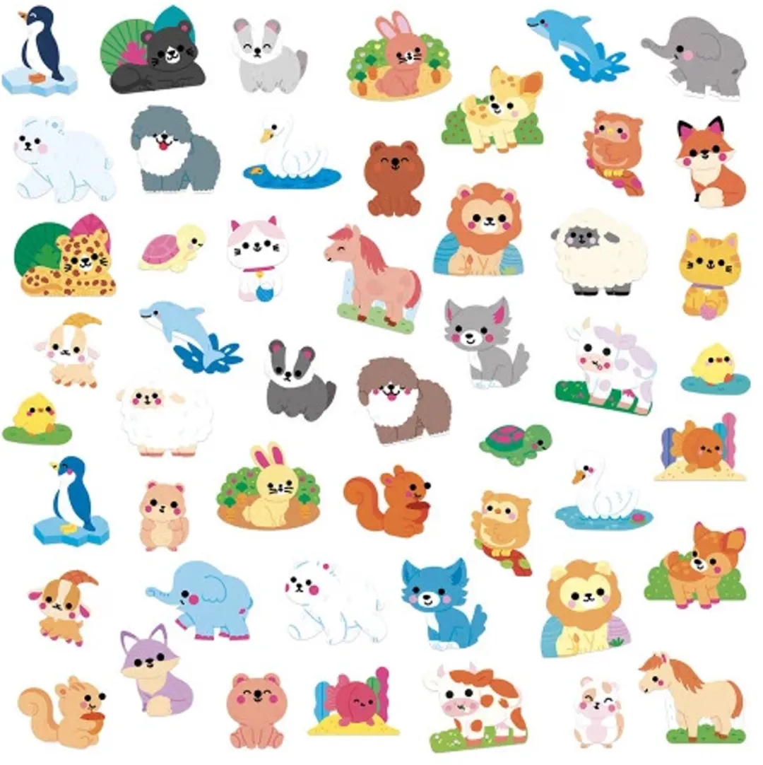 Janod Stickers Dieren - 50 Stuks - Meerkleurig