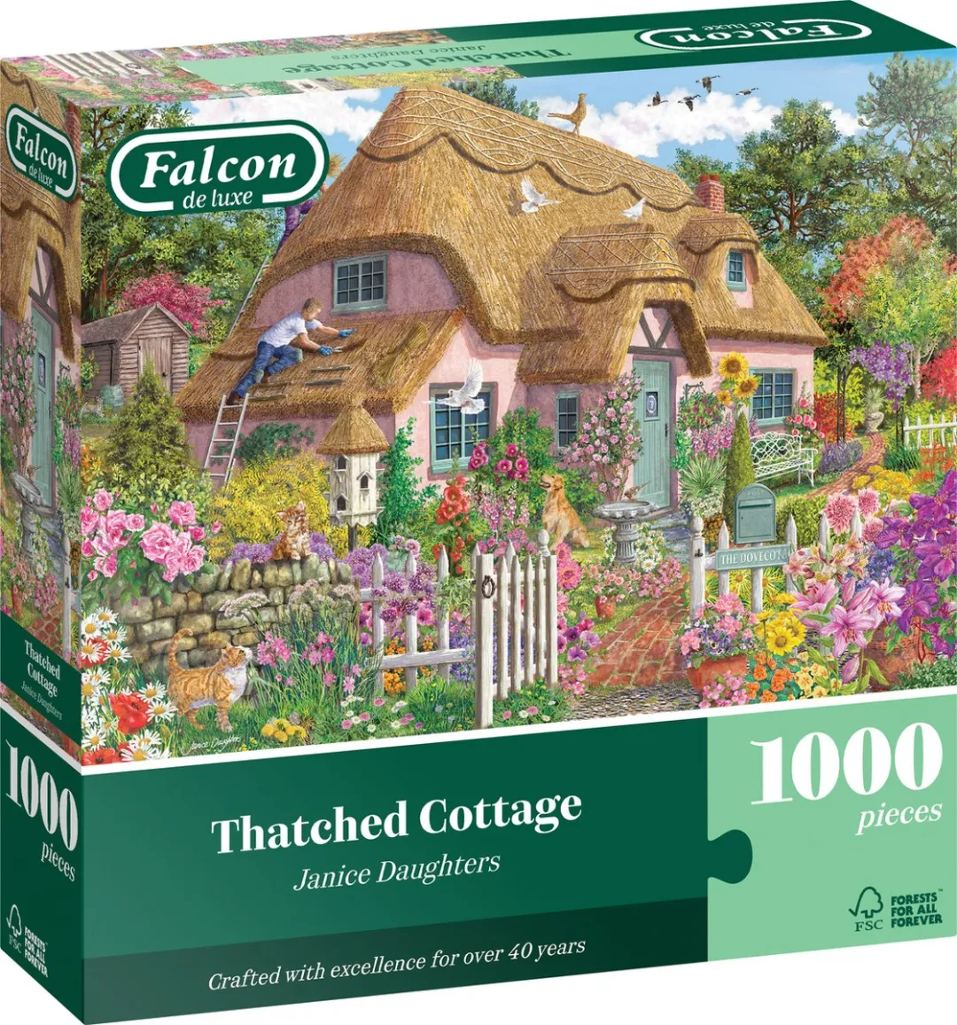 Jumbo Legpuzzel 1000 Stuks Falcon Landschap Bloemen - Meerkleurig