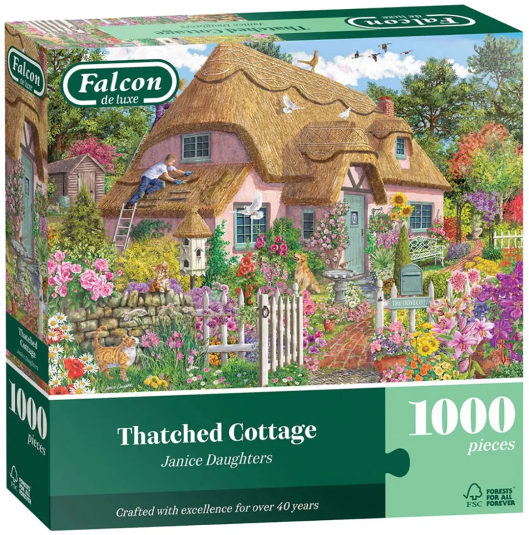 Jumbo Legpuzzel 1000 Stuks Falcon Landschap Bloemen - Meerkleurig