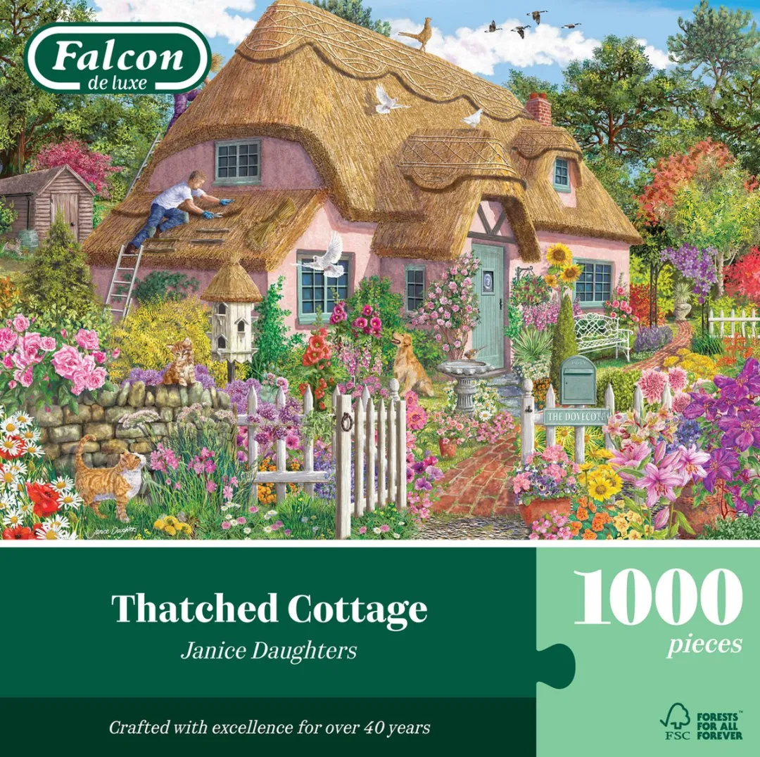 Jumbo Legpuzzel 1000 Stuks Falcon Landschap Bloemen - Meerkleurig