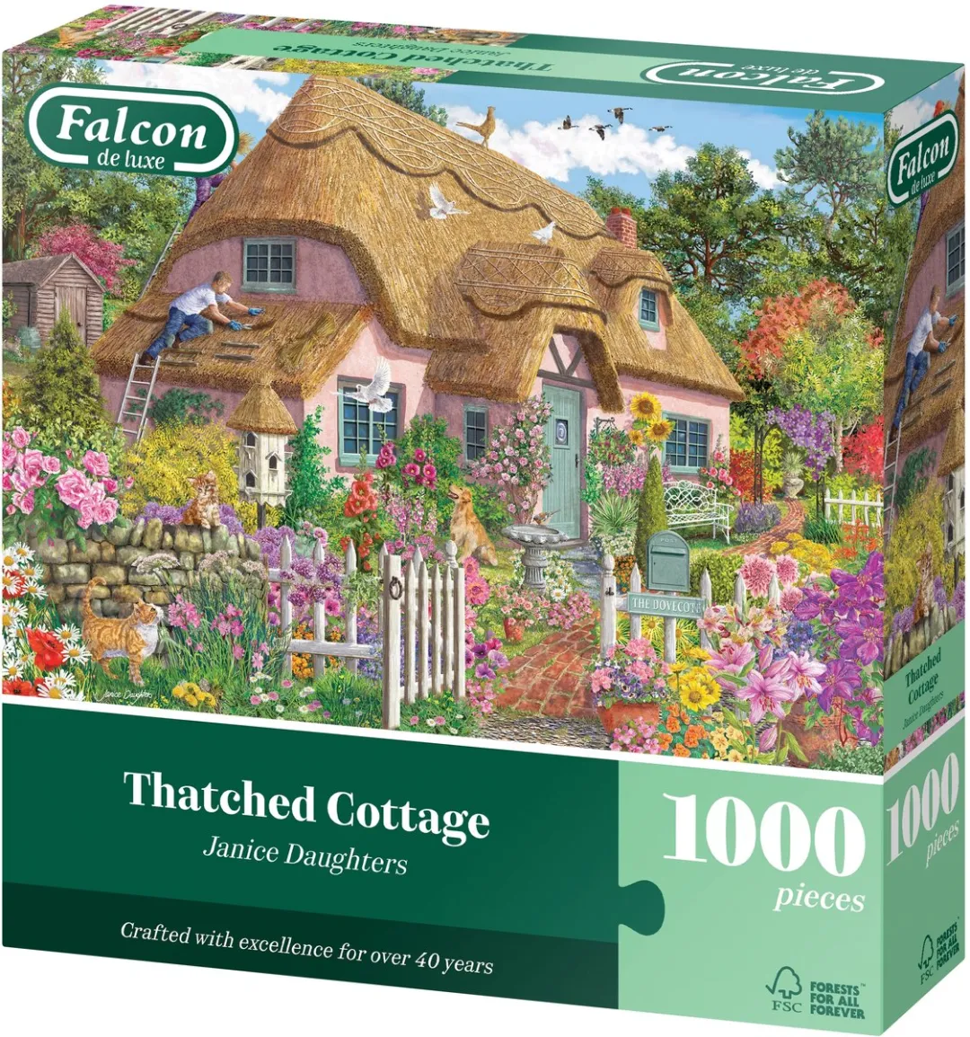 Jumbo Legpuzzel 1000 Stuks Falcon Landschap Bloemen - Meerkleurig