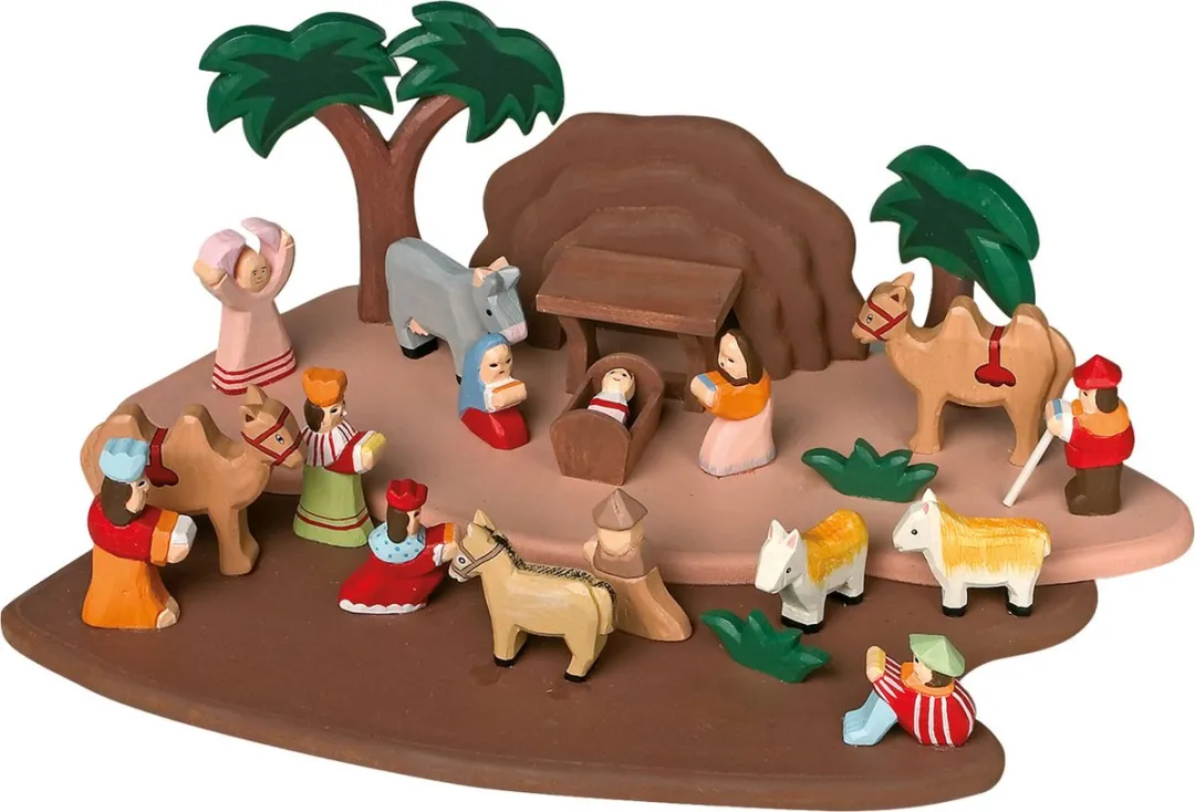 Small Foot Houten Kerststal Speelset 24-delig