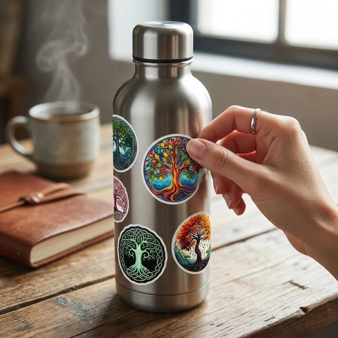 NuveX Multikleur Levensboom Stickers - 50 Stuks