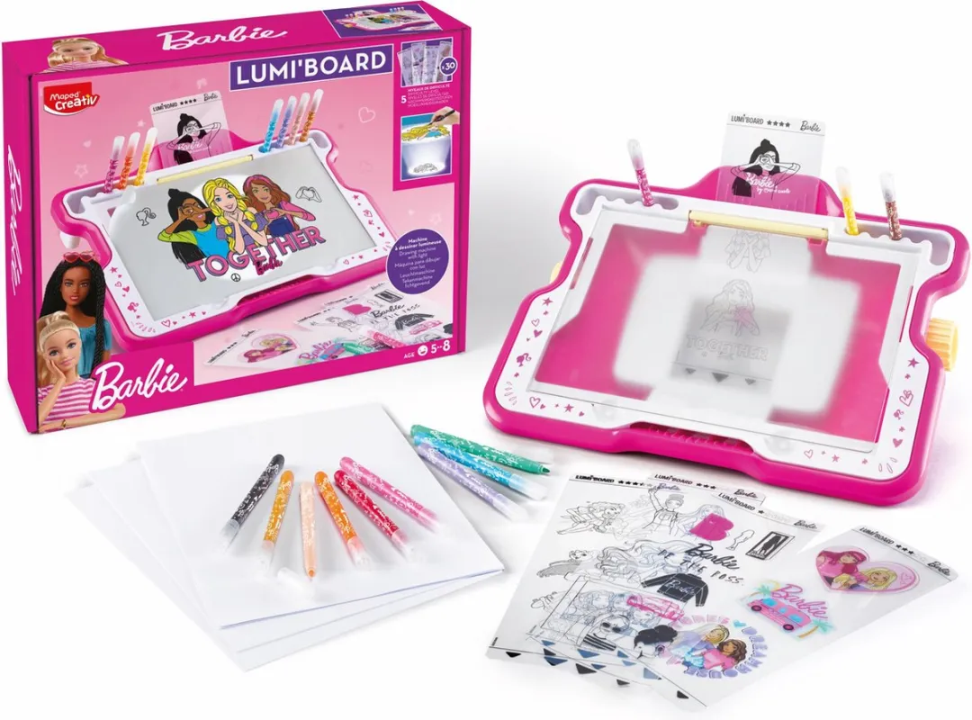 Maped Barbie Tekenlichtbord - Roze/Wit