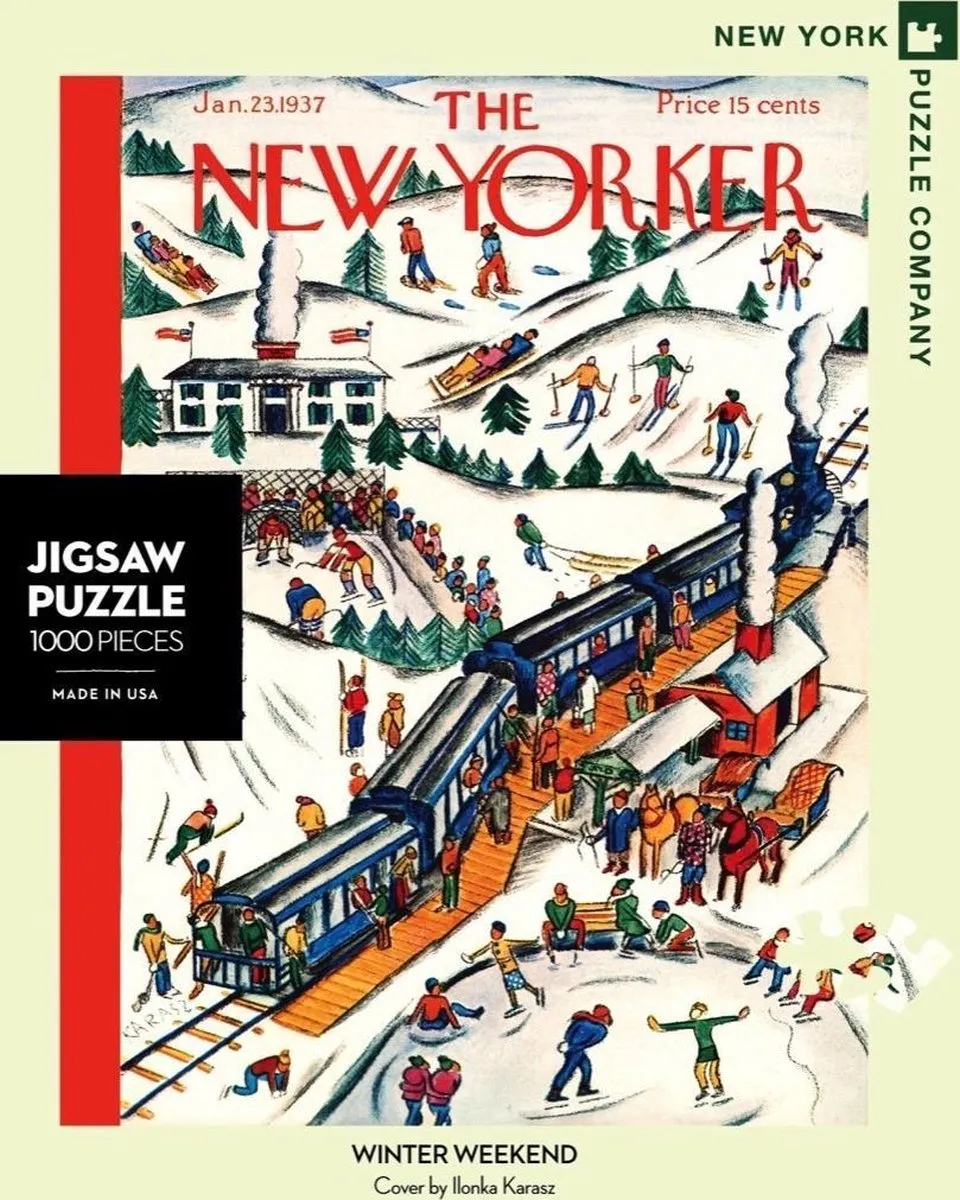 The New York Puzzle Company New Yorker Winter Weekend 1000 Stuks - Multi