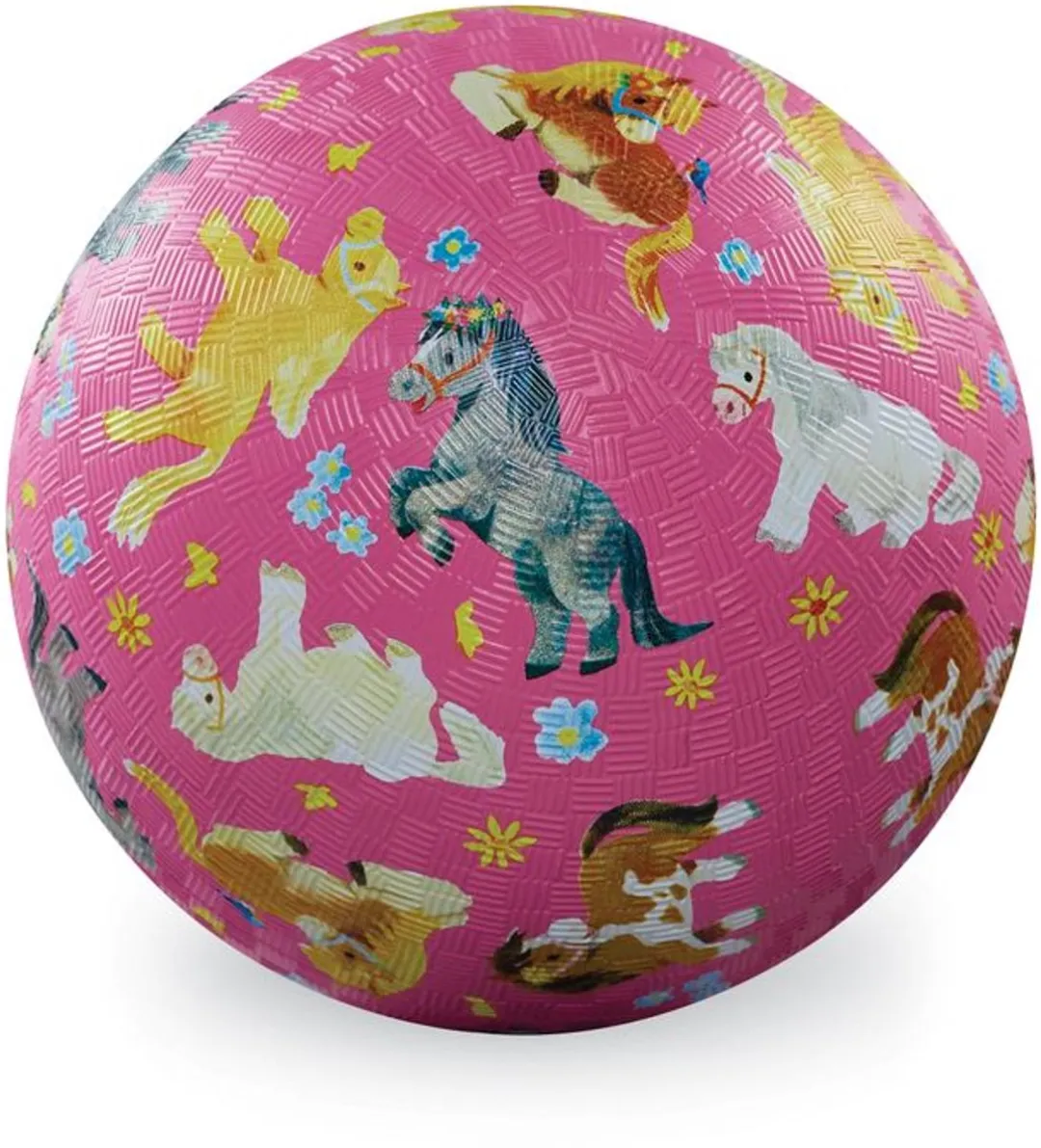 Crocodile Creek Natuurrubber Bal Lieve Pony's Groot