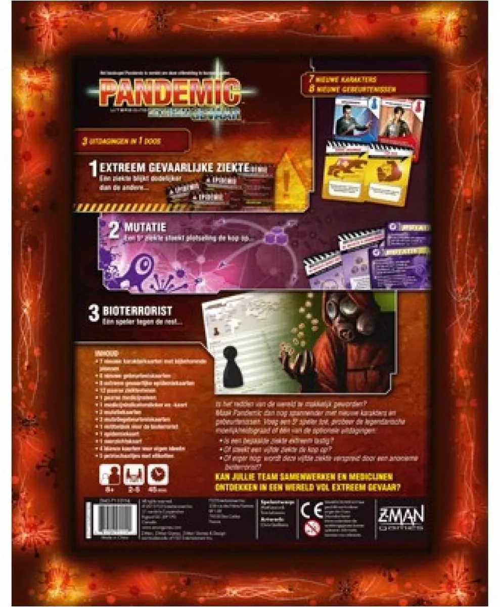 Z-Man Games Pandemic Extreem Gevaar Uitbreiding - 2-5 Spelers